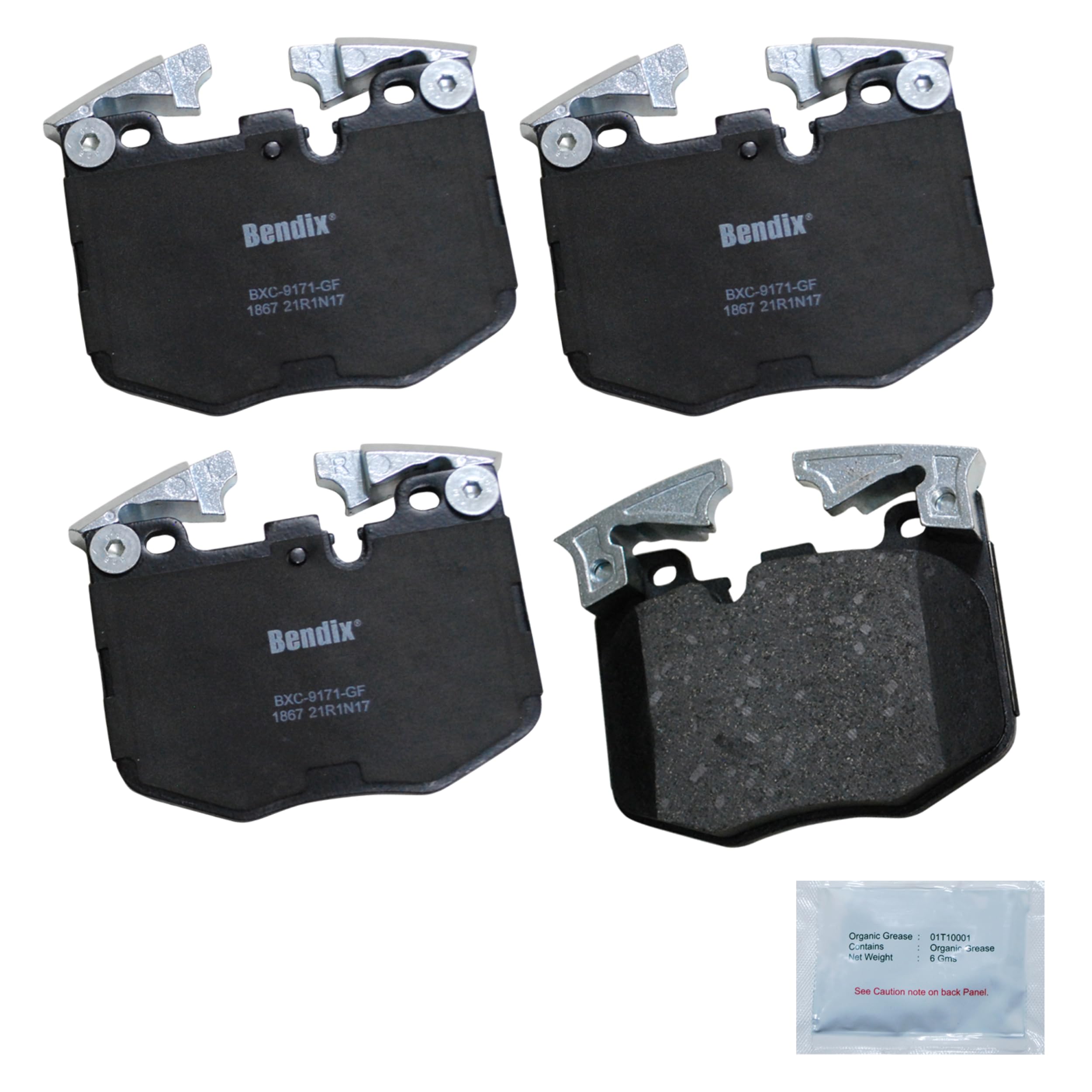 Photo 1 of Bendix Priority1 CFC1867 Ceramic Front Brake Pads fits select BMW 230i, 330e, 330i, 430i, 530e, 530i, 540d, 540i, 640i, 740e, 740i, i4, iX, M240i, M340i, M440i, X3, X4, X5, X7, Z4, Toyota GR Supra