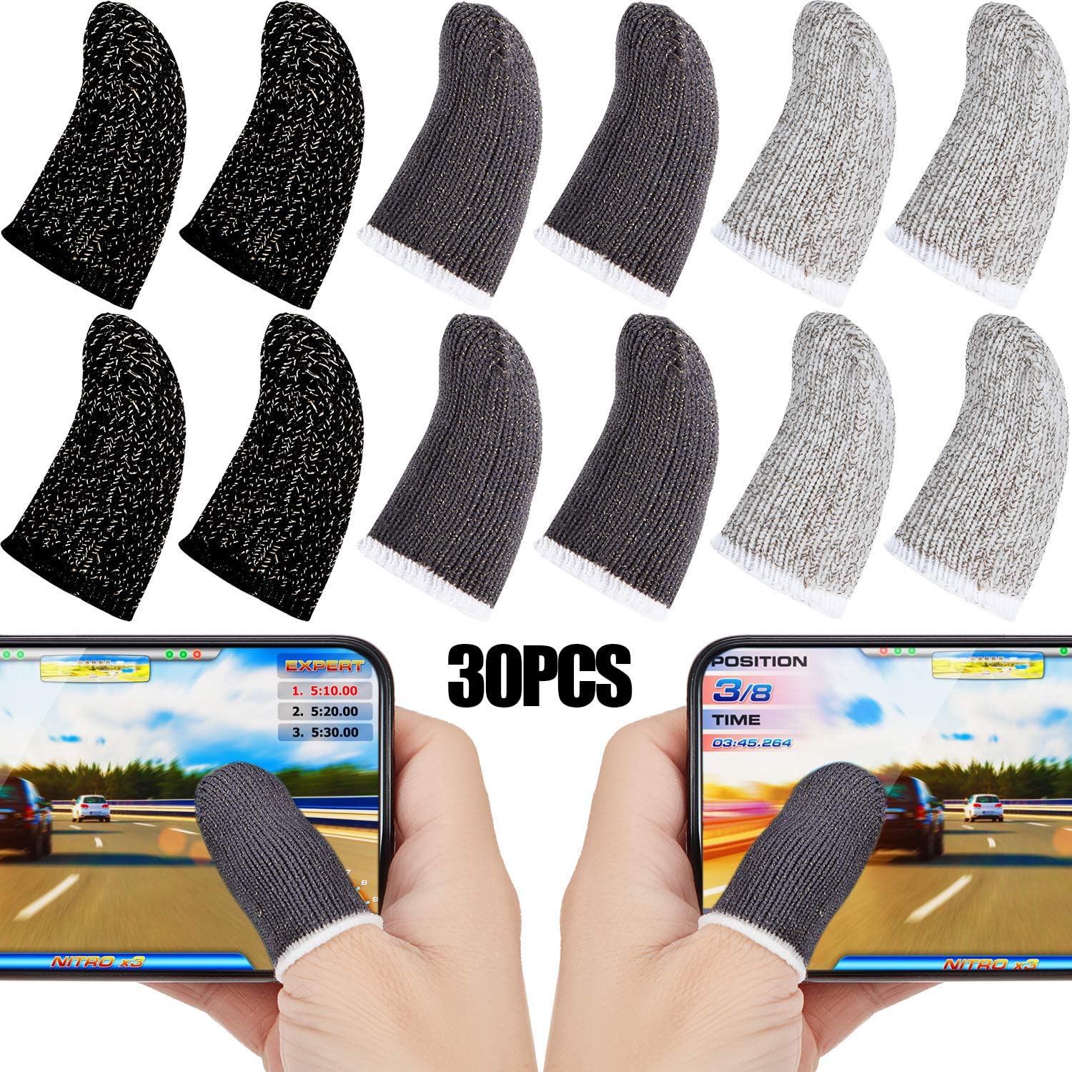 Gaming Finger Sleeve Touchscreen Finger Sleeve AntiSweat