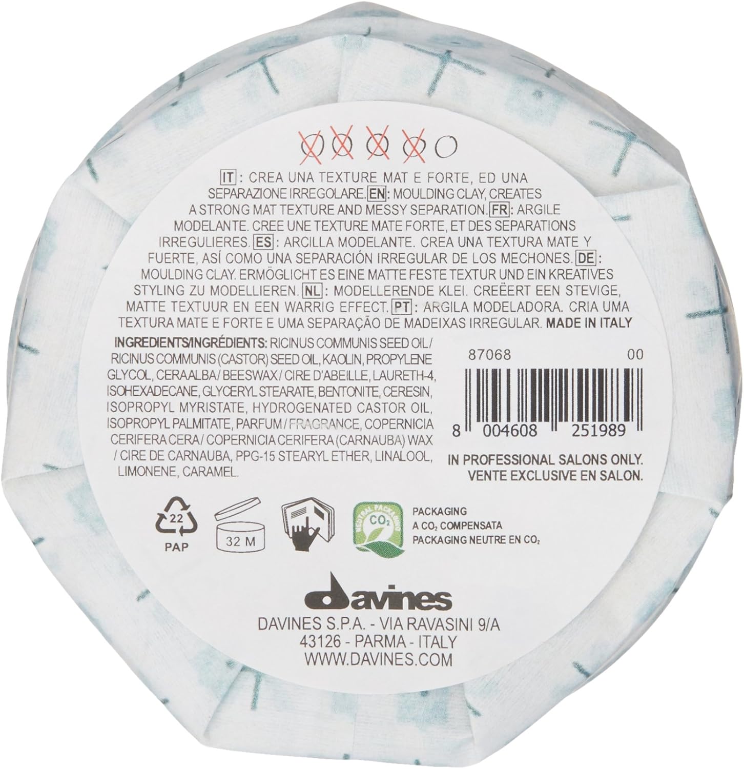 Davines More Inside Strong Moulding Clay 75 ml, 75 ml (Pack of 1) - Image 4