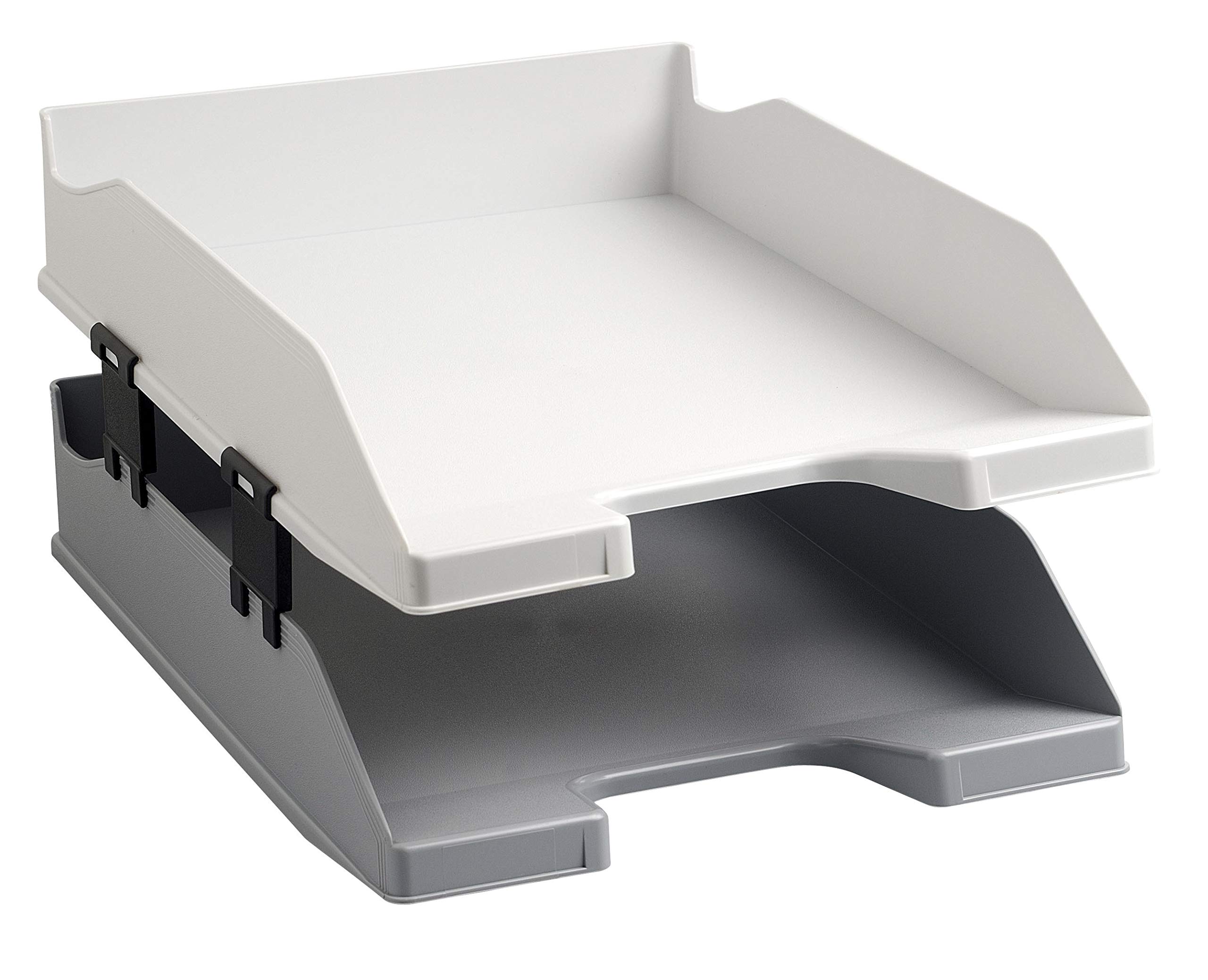 Exacompta - Ref 12714D - Office Letter Tray Distance Spacers - 17 x 40 x 47mm in Size, Used to Increase the Space Between Letter Trays for Access - Black (Pack of 4)