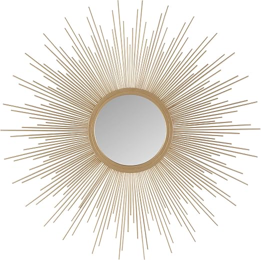 Amazon Com Madison Park Fiore Sunburst Mirror Large Gold Home Kitchen