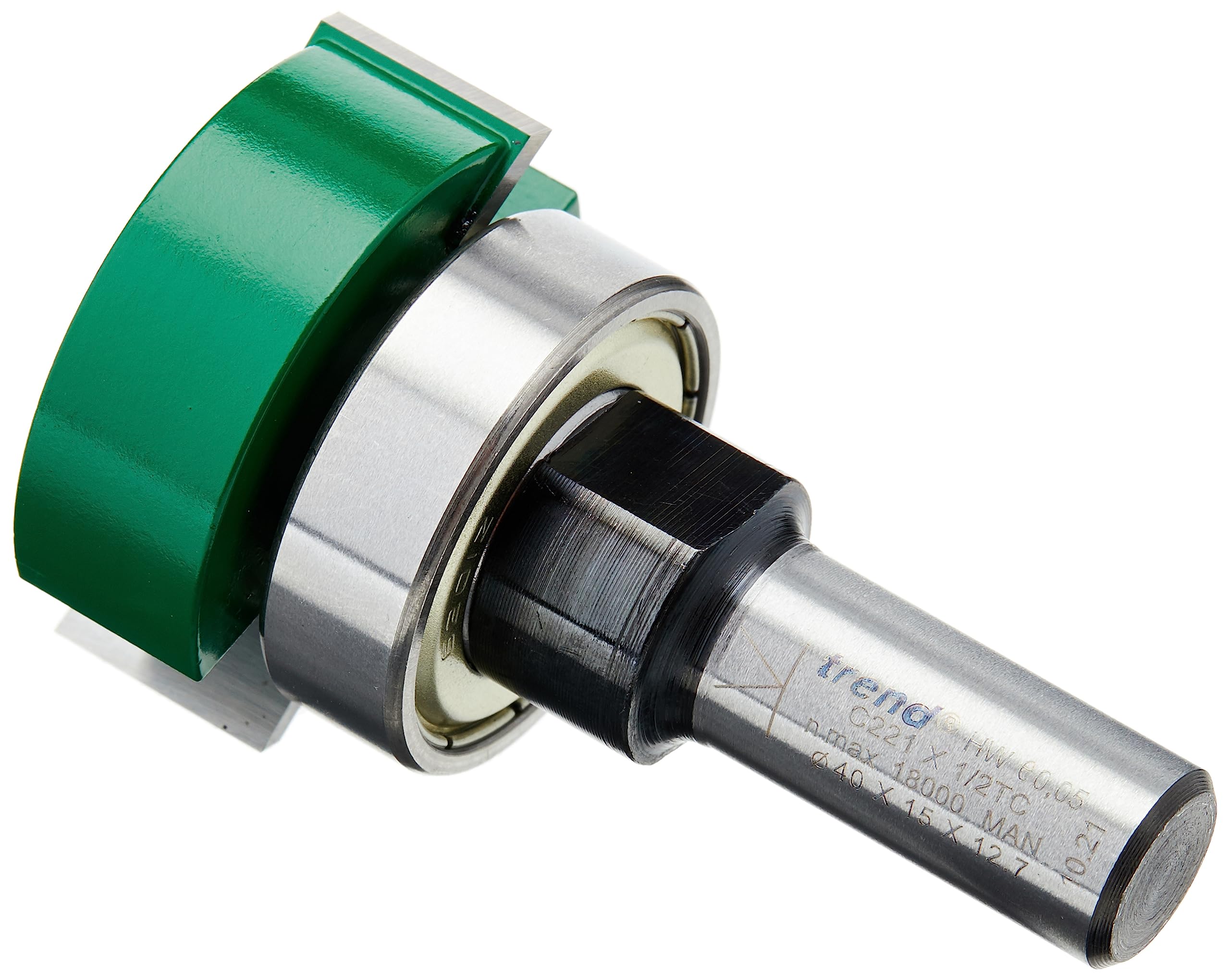 Trend CraftPro Two Flute Intumescent Recessing Router Cutter, 1/2 Inch Shank, 40mm Cut Diameter & 15mm Cut Length, Tungsten Carbide Tipped, C221X1/2TC