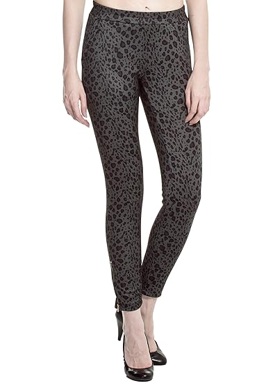 animal print skinny trousers
