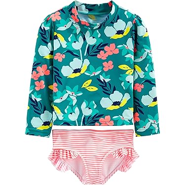 Amazon Best Sellers: Best Baby Girls' Rash Guard Sets