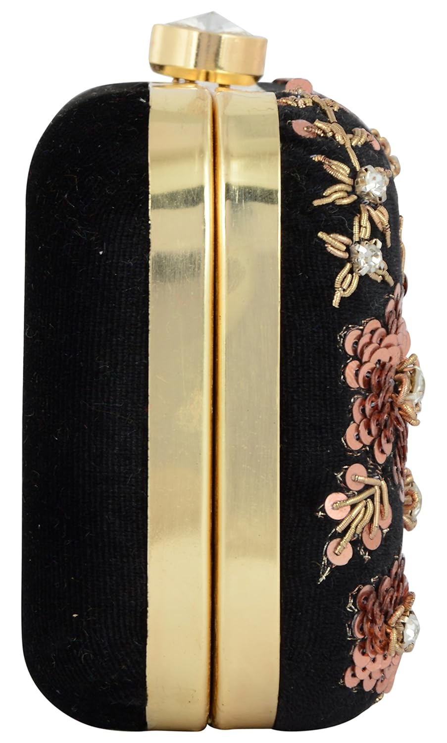tooba women's clutch (black, black antique sequins flower 6x4_1)