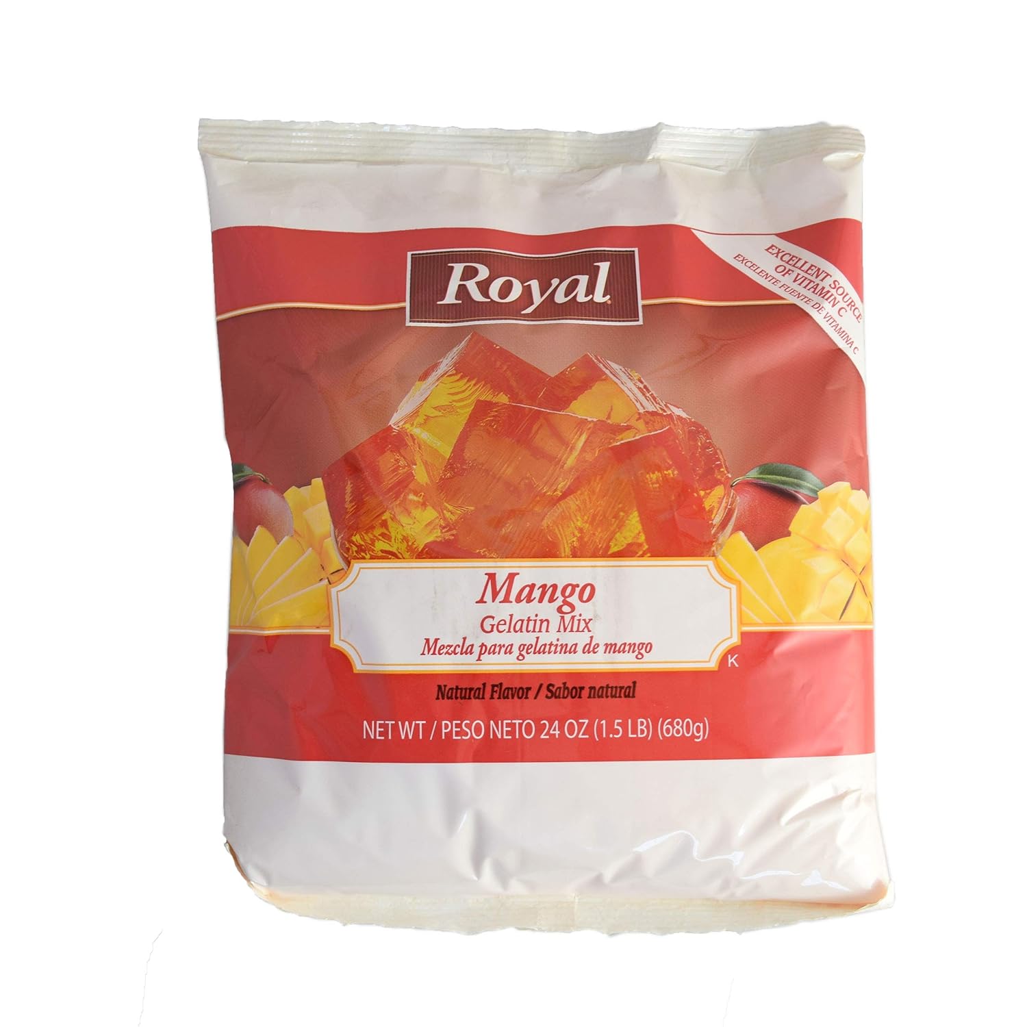 Royal Gelatin, 24 Ounce (Mango, 6 pack) Grocery