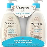 Amazon Com Aveeno Baby Daily Moisture Moisturizing Lotion For Delicate Skin With Natural Colloidal Oatmeal Dimethicone Hypoallergenic Fragrance Phthalate Paraben Free 18 Fl Oz Health Personal Care