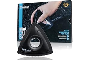Analan Mini Pet Hair Remover for Car Detailing Supplies, Carpet Dog Hair Remover for Car Interior, Triangle Dog Hair Remover 