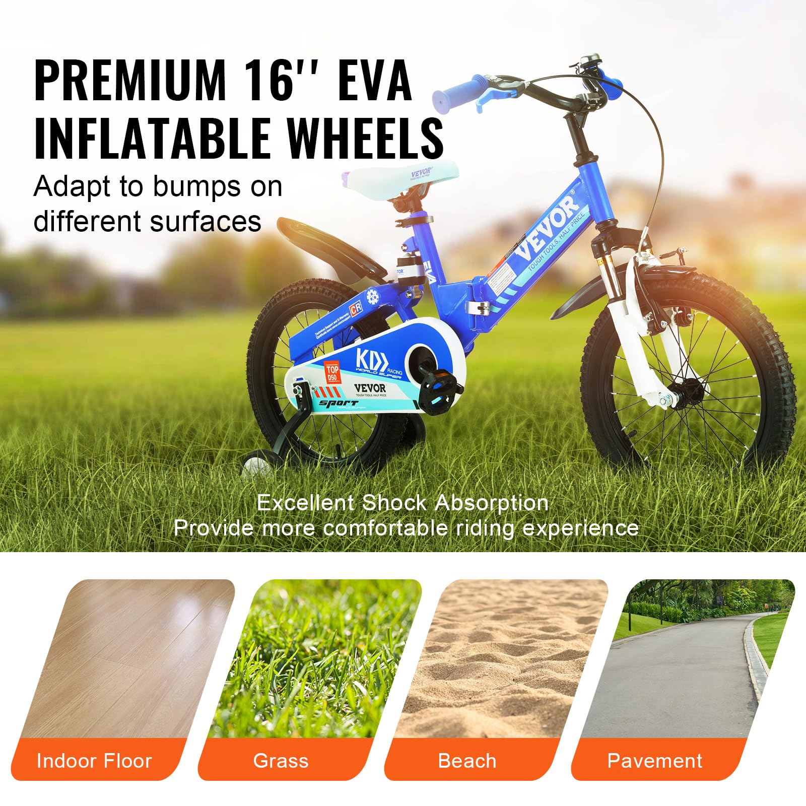 VEVOR Folding Toddler Balance Bike, 16