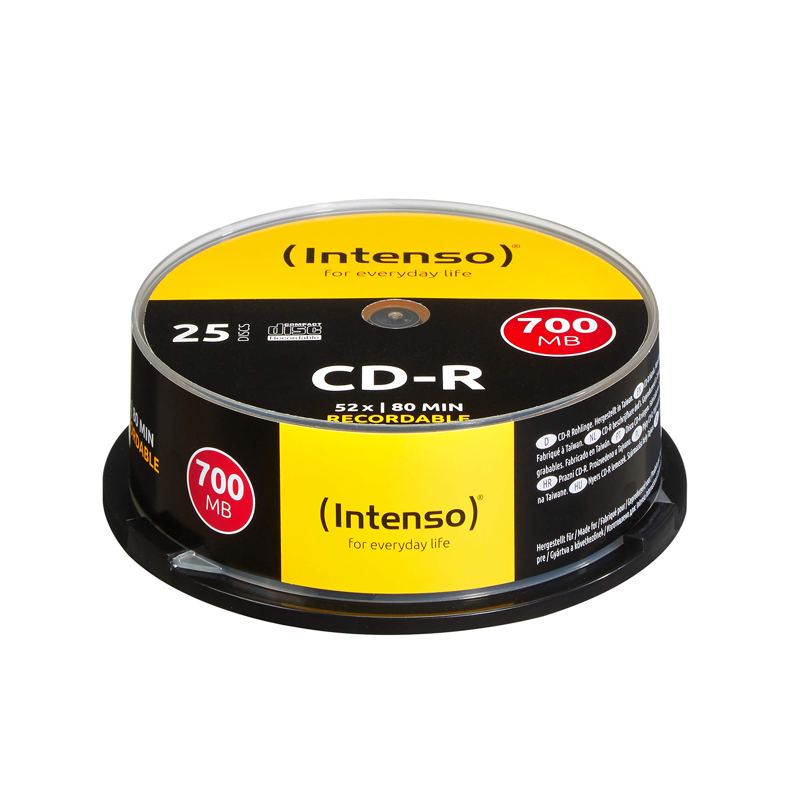 Intenso 1001124 CD-R 52x 25 Pack Cakebox