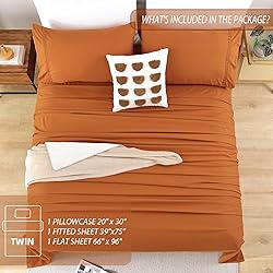 Twin Sheet Set - 3 Piece Soft Breathable Bed Sheets