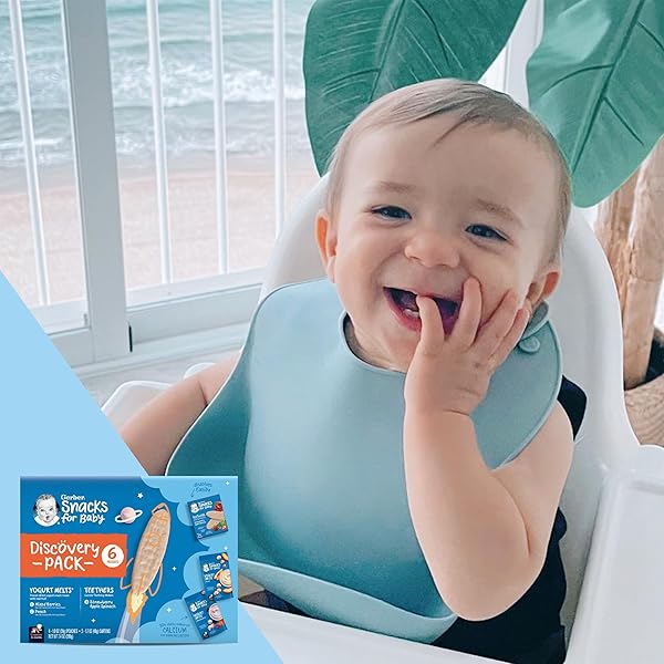 GERBER STAGE 3 BABY SNACKS DISCOVERY PACK, YOGURT MELTS, TEETHING WAFERS, 6PK