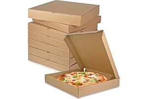 KEEPARTY 8 PCS 14x14x2 Inch Pizza Boxes Corrugated Box For Homemade Pizzas
