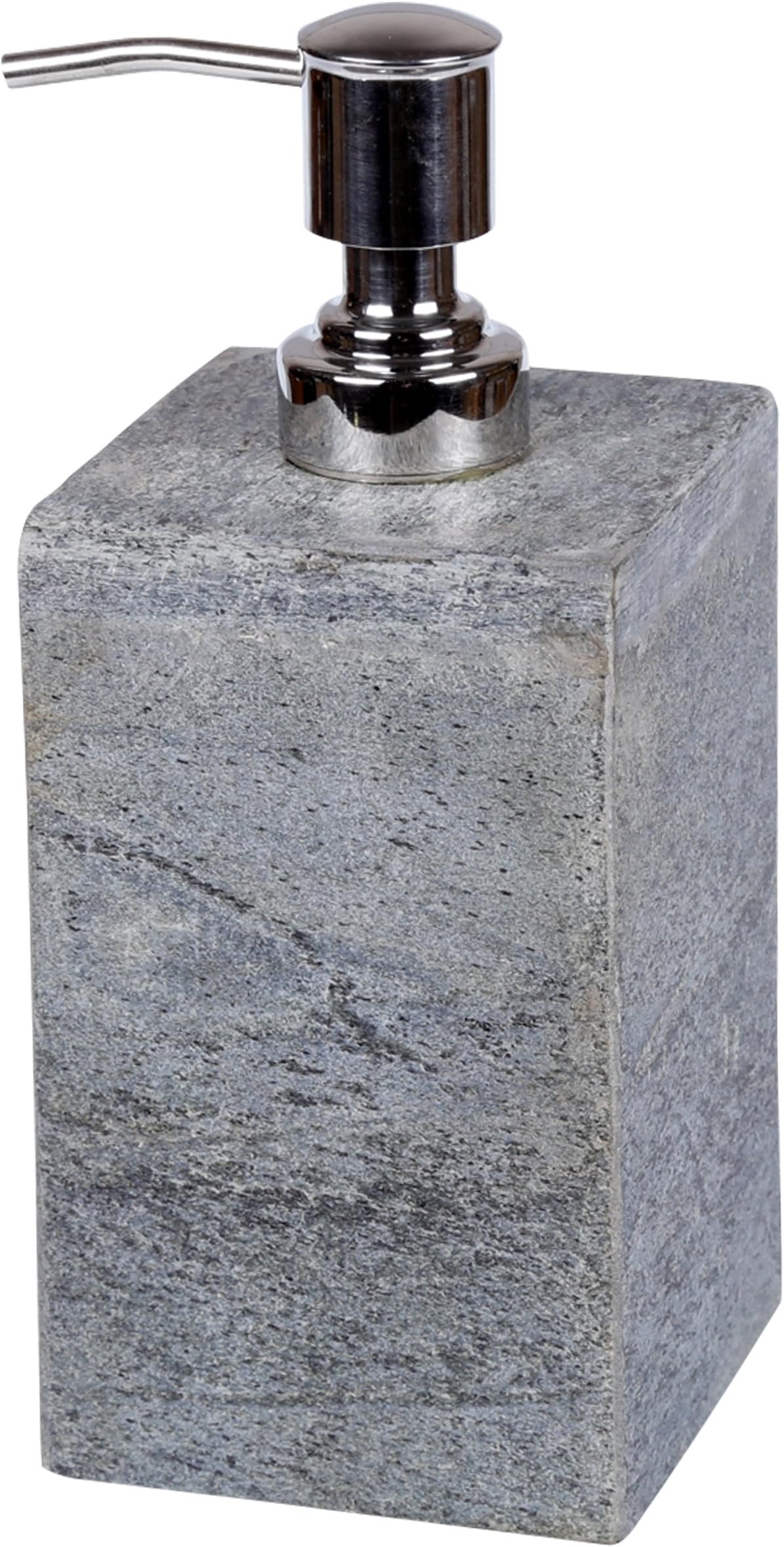 Creative Home Genuine Slate Stone Liquid Soap Lotion Dispenser Hand Soap Sanitizer Dispenser with Stainless Steel Pump