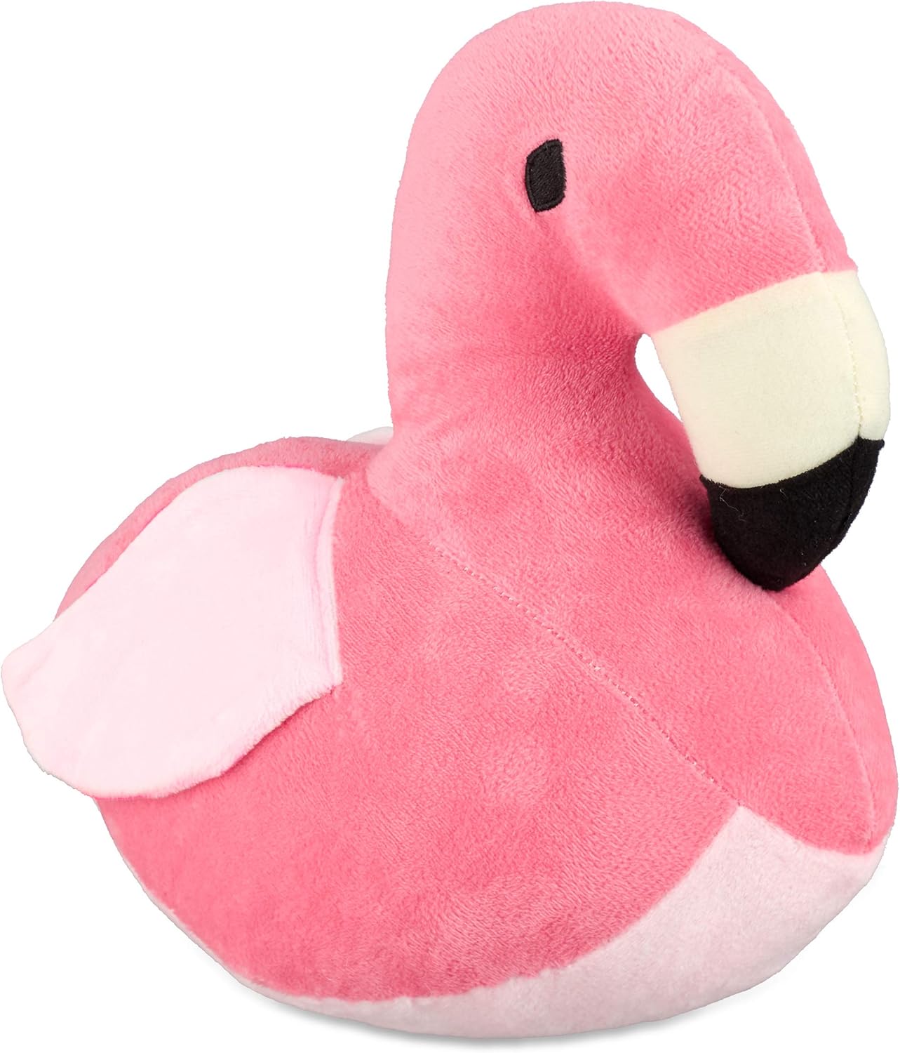 Relaxdays Flamingo Doorstopper, Decorative Floor Bumper, Standing, Filled Fabric Door Stop, Pink, 22.5 x 14 x 21 cm
