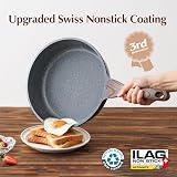 SENSARTE Nonstick Skillet Deep Fry Pan 26 cm 4 Litre with Lid Induction view 2