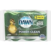 Dawn Power Clean Wedge-Shaped Scrubber Sponges, Pack of 3, Green