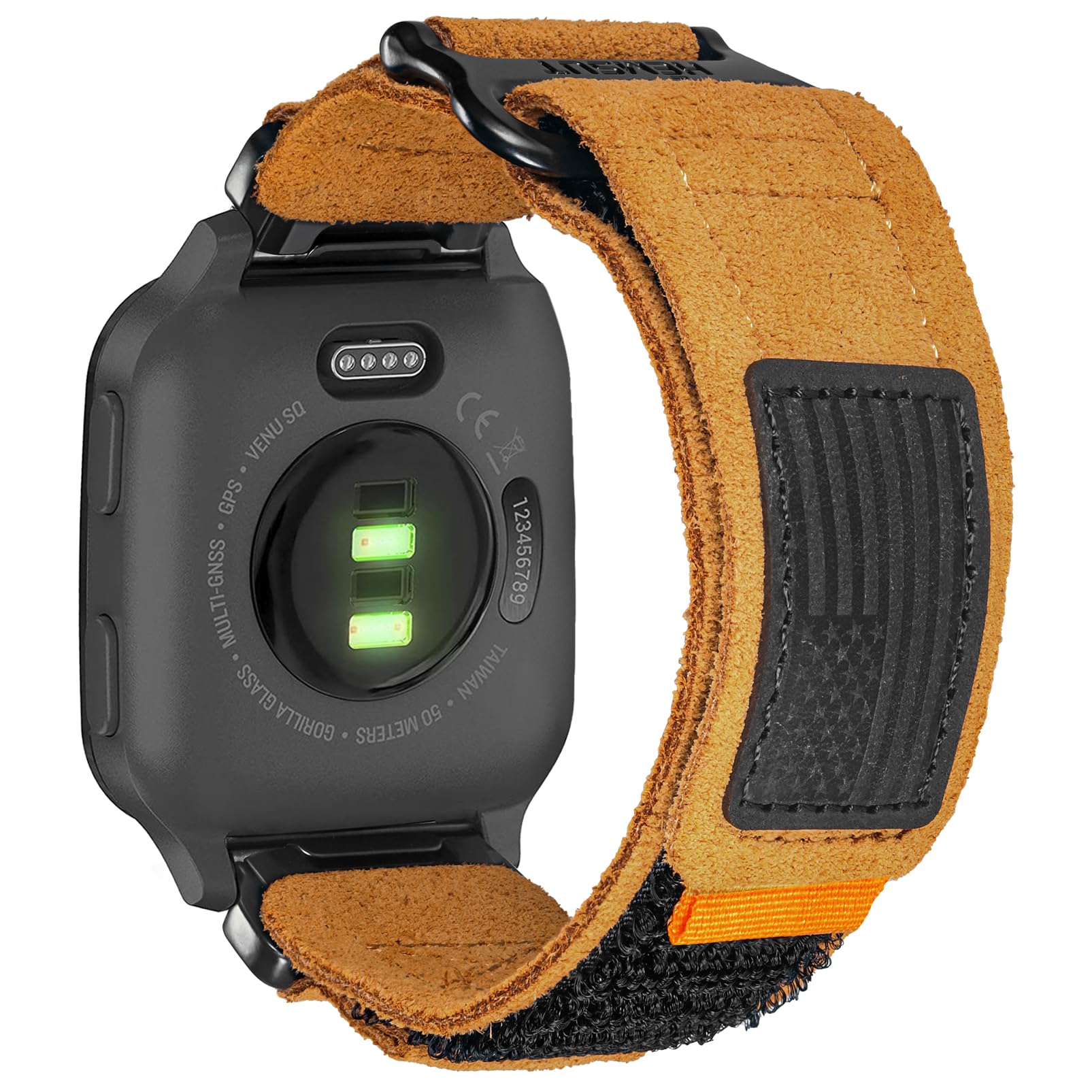 Compatible for Garmin Venu/Venu 2 Plus/Venu Sq/Venu Sq 2/ Venu Sq Music (Not Venu 2S/Venu 2) Quick Pins Watch Band, Super Rugged Nylon Sports Strap With Woven Loop Design