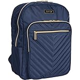 Kenneth Cole REACTION Women's Chelsea Chevron 15" Laptop and Tablet Backpack, Navy