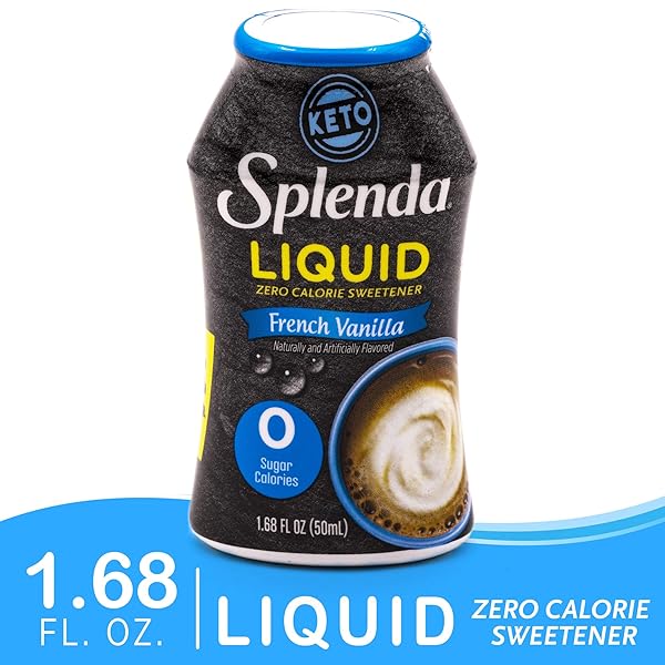 SPLENDA LIQUID ZERO CALORIE LIQUID SWEETENER, ORIGINAL FRENCH VANILLA, 1.68 FL OZ