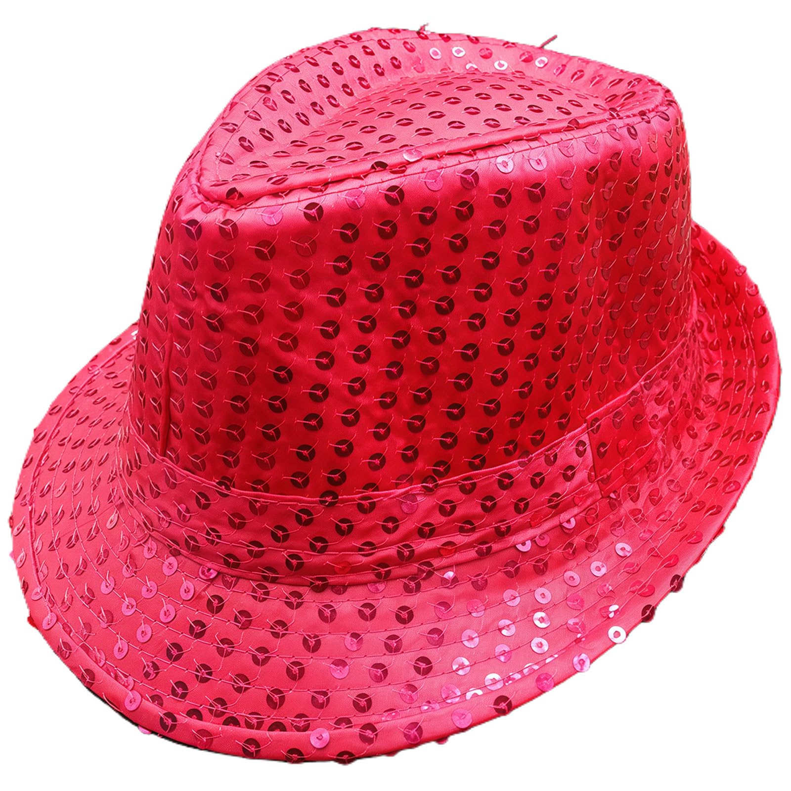 AWAVM Costume Hat for Boy Girls Western Jazz Dance Hat (Rose Pink)