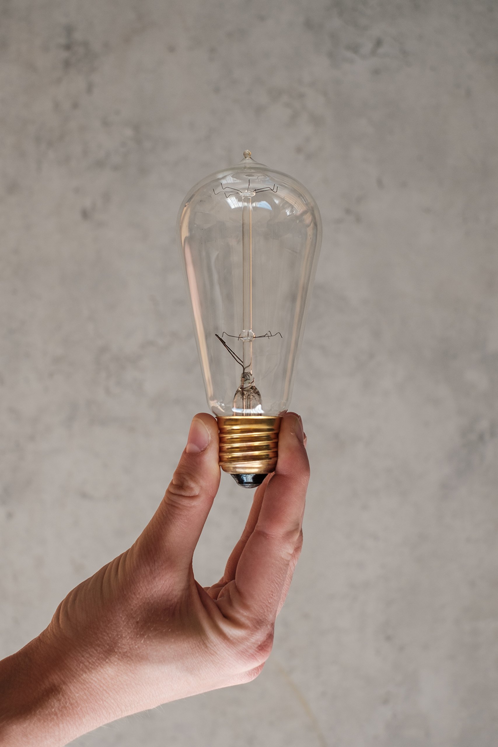 Edison bulbs 4 pack of 60 watt Teardrop Filament Vintage Incandescent