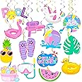 Pool Party Hanging Swirls 20Pcs Summer Beach Pool Birthday Party Decorations Summer Ceiling Hanging Decorations for Hello Summer Party Beach Party Luau Hawaii Party Summer Party Supplies
