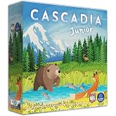 Cascadia Junior, Board Game for Kids Based on the Award-Winning Cascadia | 2-4 Players, Ages 6+, 30 Mins, Teaches Pattern Matching, Draft Habitat Tiles, Match Wildlife &amp; Build Your Panorama
