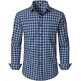 JEMITOP Men's Transitional Weather Slim Fit Long Sleeve Button Down Shirt Business Casual Dress Shirts with Pocket