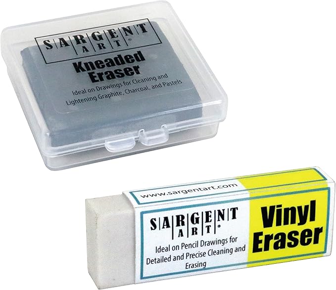 Sargent Art 360009 Set Kneaded Eraser & Vinyl Eraser (2 Pack) Amazon