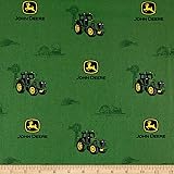 Springs Textiles John Deere Everyday Cotton John Deere Print Green Fabric by The Yard, Green