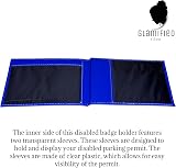 Glamified Soft Leather Disabled Badge Wallet Blue Badge Display Holder view 2