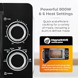 Tower T24042BLK 800W Manual Microwave 20L Black & Chrome - 6 Heat Settings view 3