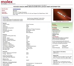 Molex 6 Circuit Wire Connector - 5 Complete