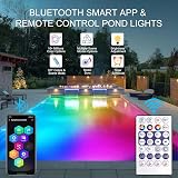 NATPOW RGB Underwater Pond Light IP68 Bluetooth APP 10-in-1 5V view 3
