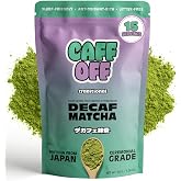 Caff Off Decaf Matcha Green Tea Powder, 15 Servings, Ceremonial Grade Japanese First Harvest, Naturally Decaffeinated for Caffeine Sensitivity, Heavy Metal Tested, 1.06 oz / 30 g
