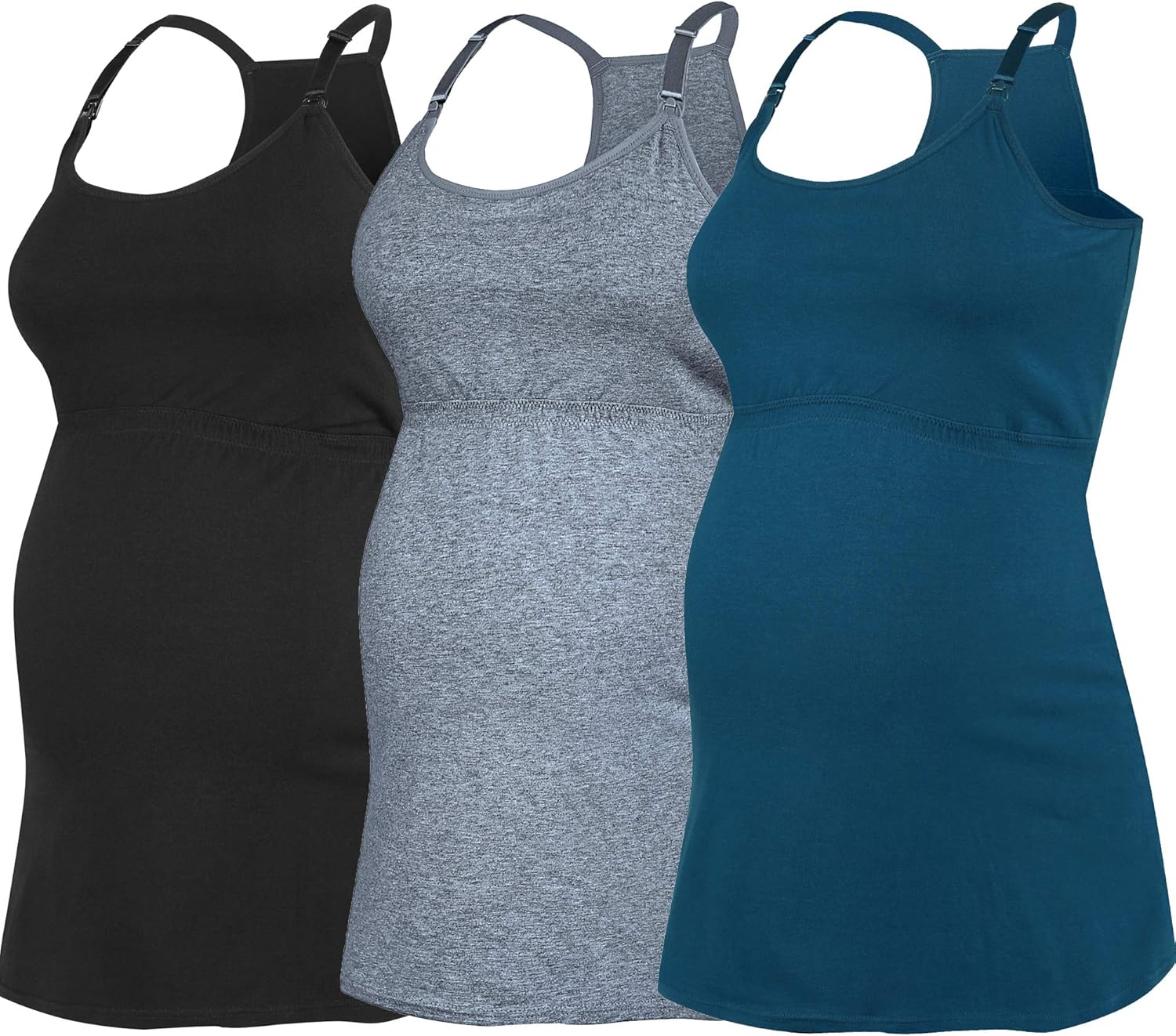 SUIEK 3PACK Women's Nursing Tanks Maternity Tops Racerback Breastfeeding Cami Bra Shirt at  Women’s Clothing store