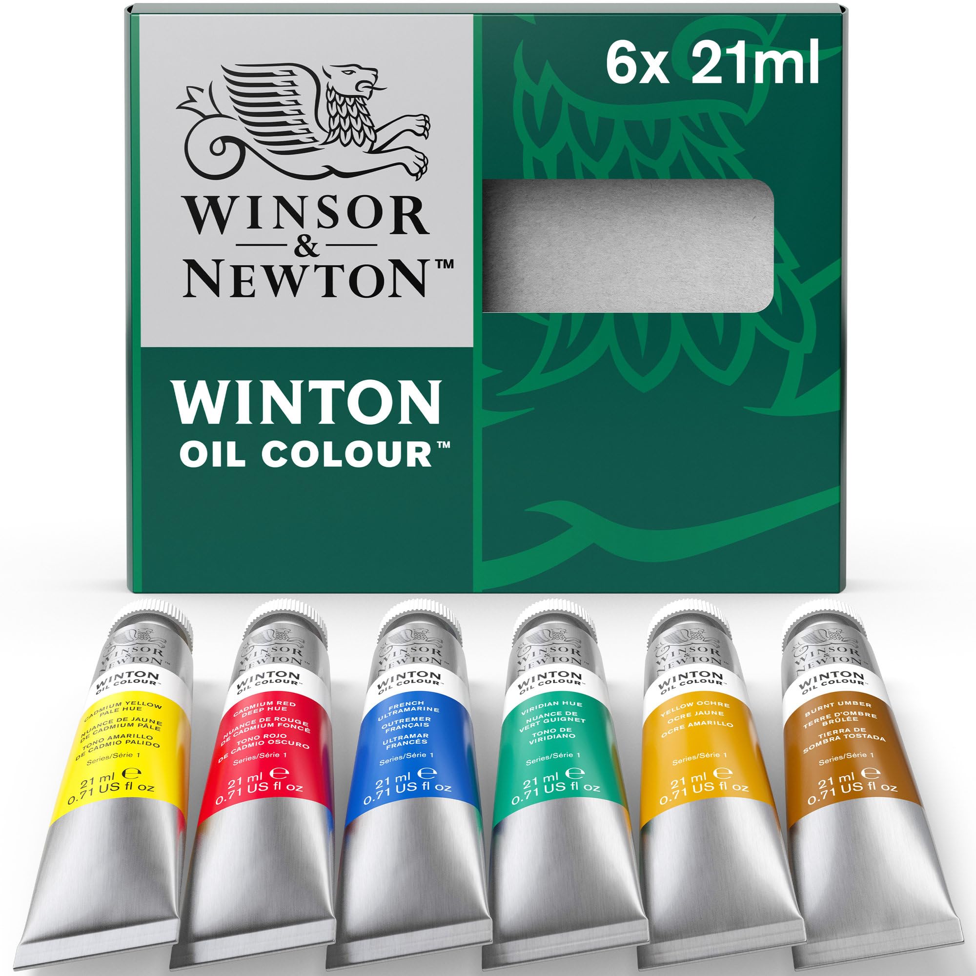 Winsor & Newton, Winton Oil Colour, 6x21ml Tube Set, Red