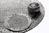 Penguin Home Handcrafted Glass Beaded Placemats Set of 12 Antique Silver view 4