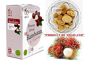 Crispy Freeze dried Fruit Rambutan Sweet And Sour Healthy Snack 100% all Natural Oil-Free 25 g. (0.88 Oz)