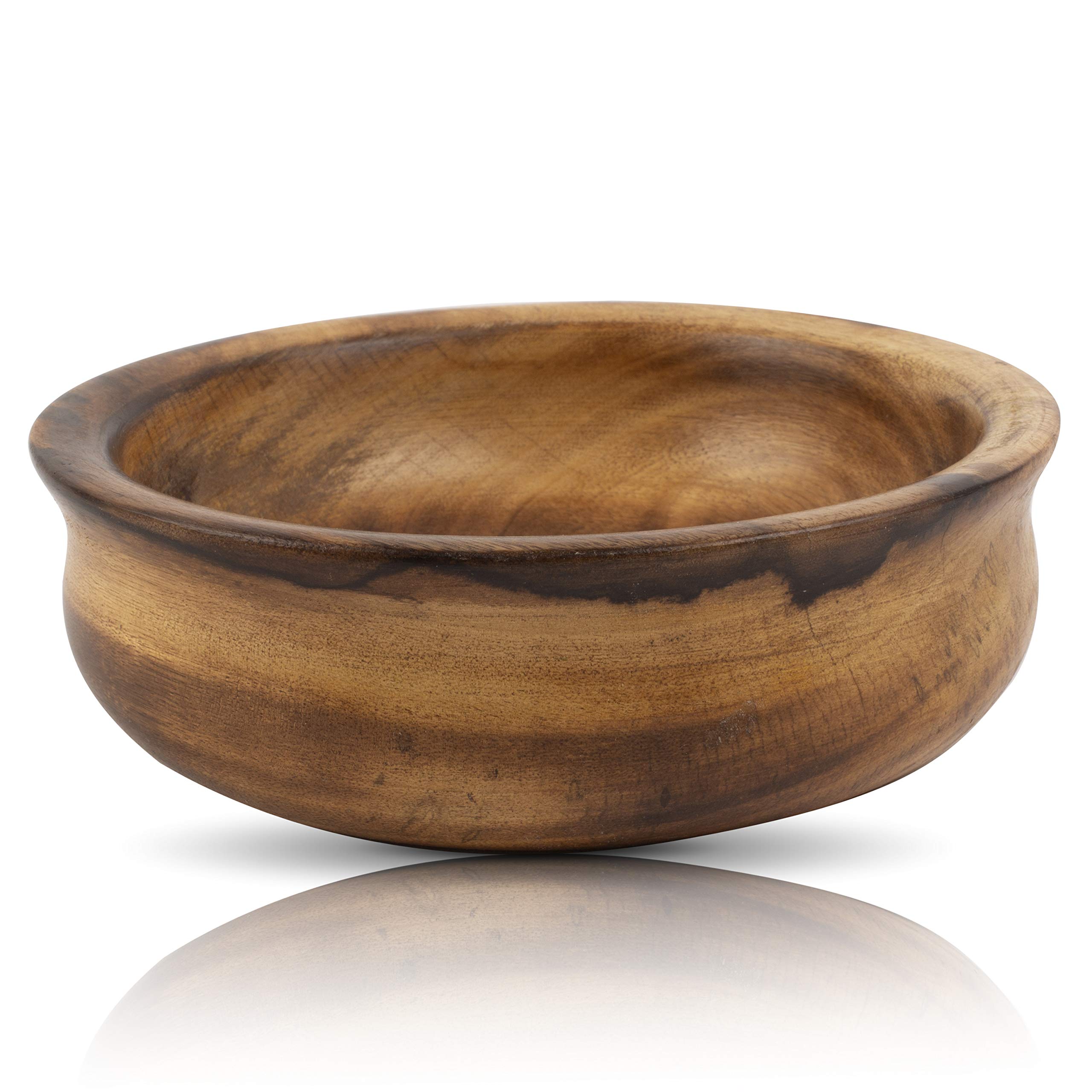 Beautiful Handmade 15 cms Decorative Wooden Snack Serving Bowl For Dry Fruits Chips Coffee Table Countertop Display Key Bowl Tableware Kitchen Living Room Home Decor Accents Dinnerware