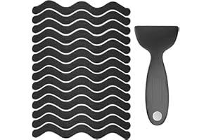 DING XI Bathroom Tub Anti-Slip Stickers 24 Pack Safety Tub Strip Decals with Premium Scraper for Tub Shower Stair Ladder Boat (Black)