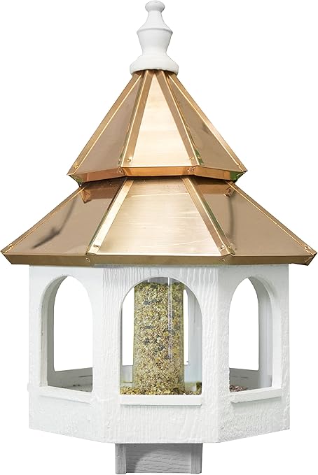 Amazon Com Amish 30 Bird Feeder With Double Copper Roof