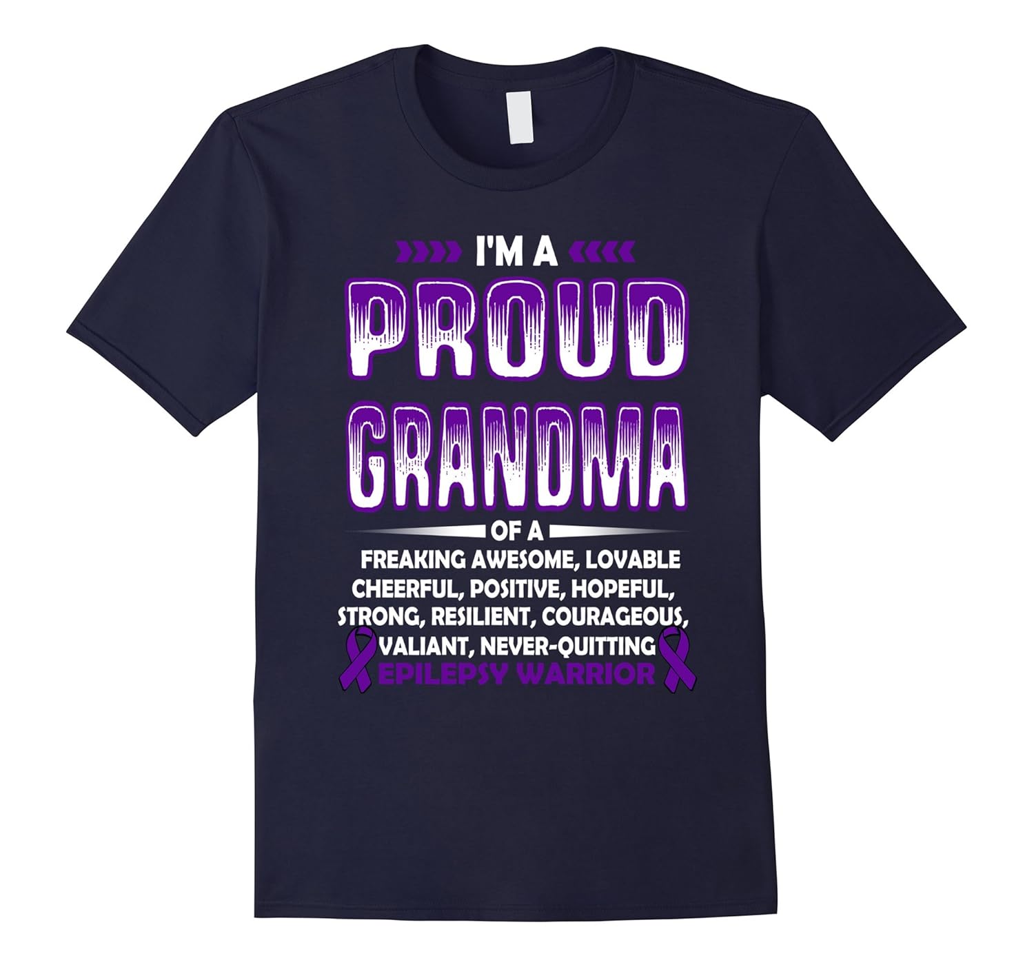 I'M A PROUD GRANDMA OF EPILEPSY WARRIOR T SHIRT-ANZ