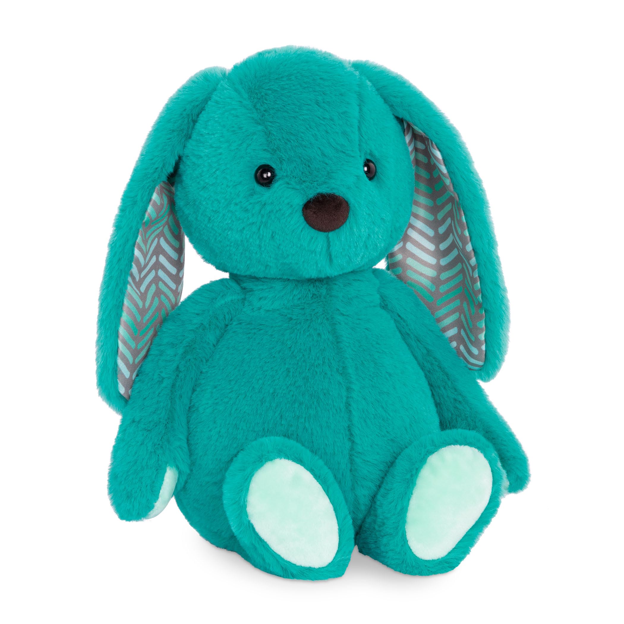 B. toys – 12-Inch Plush Bunny – Super Soft Stuffed Animal – Washable Rabbit Toy – for Babies, Toddlers, Kids – Happy Hues – Cottontail Cutie Teal Bunny – 0+ Months