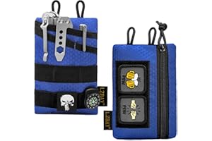 LZBAY EDC Pocket Organizer,EDC Pouch to Carry Tactical Pen/Knife/Phone,Men's EDC Tool Pocket with 4 Pockets Tool Storage EDC Pouch,Nylon Belt Utility Organizer Pouch for EDC Gears