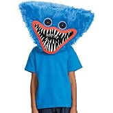 Disguise Huggy Wuggy Plush Mask, Official Poppy Playtime Costume Mask Accessory for Kids