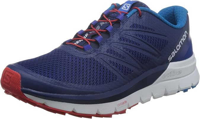 Buy Salomon Sense Pro Max Trail Running Shoe Men S Blue Depths White Fiery Red Us 9 0 Uk 8 5 At Amazon In