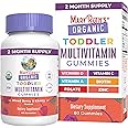 MARYRUTH'S Organic Toddler Multivitamin Gummies, 2 Month Supply, Ages 2+ | Vitamin A, C, D, E, B6, B12, Biotin, Iodine, Zinc,