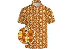 Lxopogk Golf Shirts for Men Funny Polo Short Sleeve Performance Moisture Wicking Quick Dry Mens Hawaiian Polo Shirt